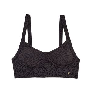 Black leopard Seamless V-scoop lounge bra
